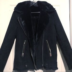 H&M Black Moto jacket suede